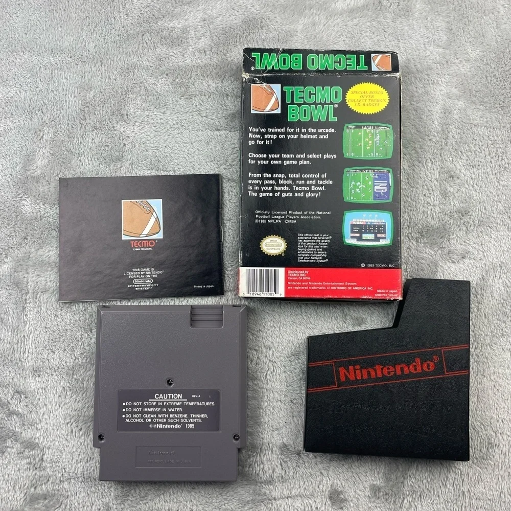 Tecmo Bowl Nintendo NES Authentic Original Tested Retro Vintage Game CIB